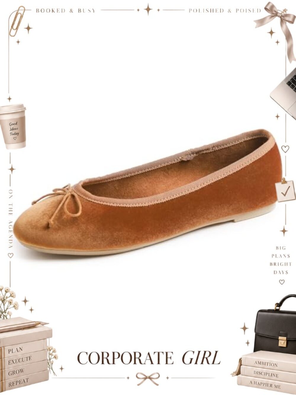 Women's Ultra Soft Memory Foam Faux Suede Ballet Flats Slip On